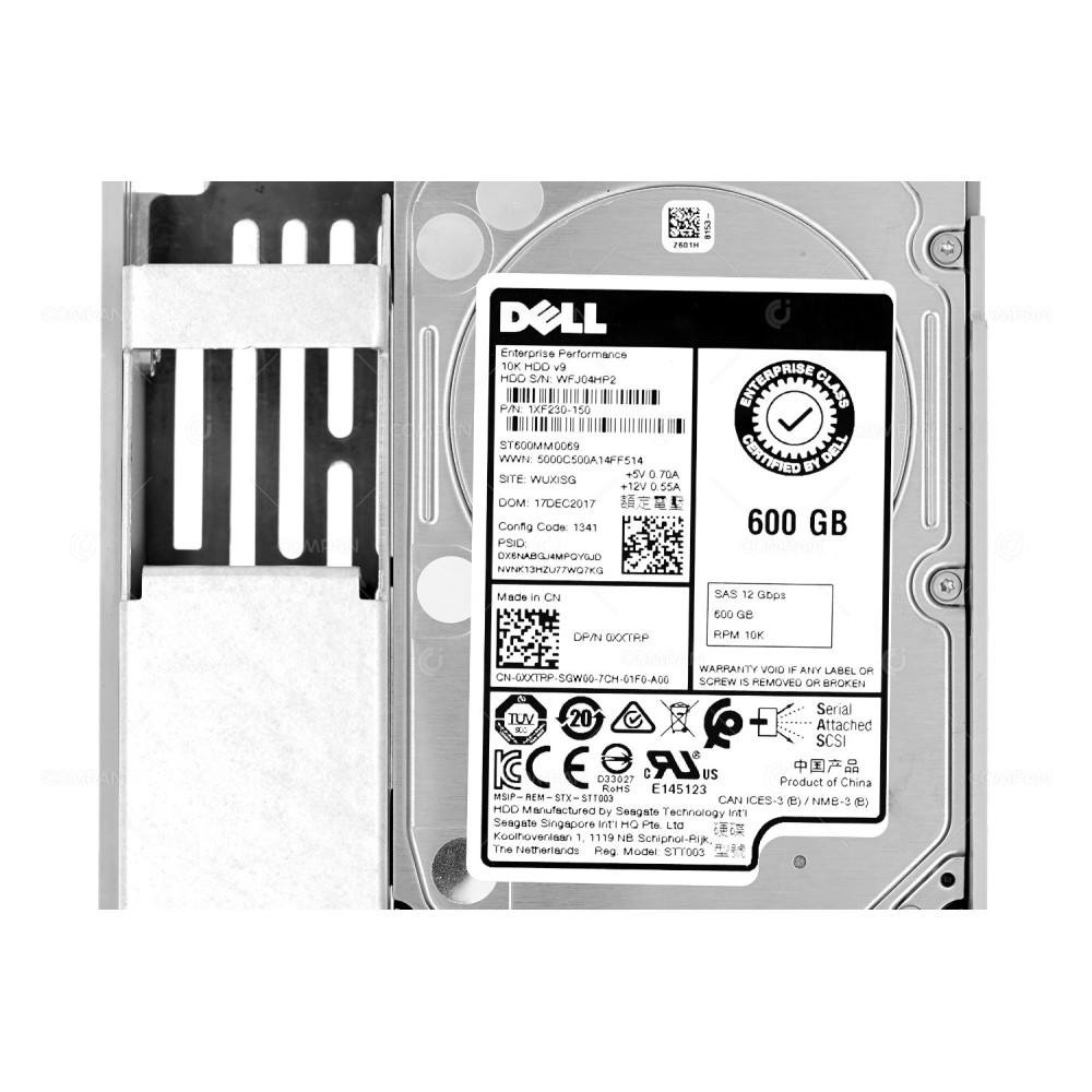 XXTRP LFF DELL HDD 600GB 10K SAS 12G 3.5" LFF FOR DELL POWEREDGE